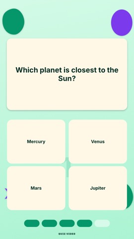 Felt · Mint quiz video template preview