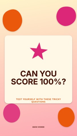 Felt · Peach hook quiz video template preview