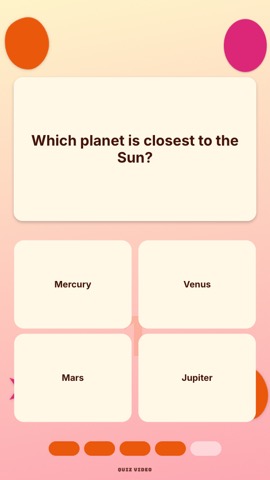 Felt · Peach quiz video template preview