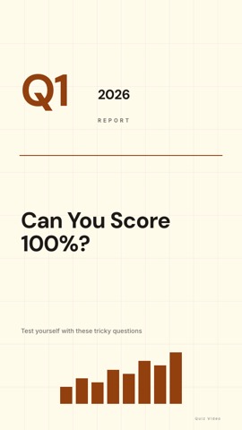 Quarterly · Cream hook quiz video template preview