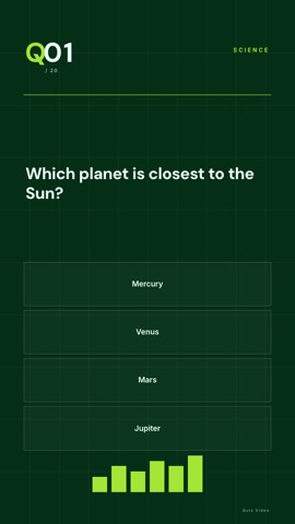 Quarterly · Forest quiz video template preview