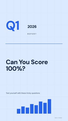 Quarterly · Glacier hook quiz video template preview