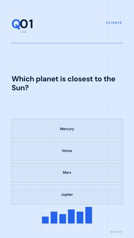 Quarterly · Glacier quiz video template preview