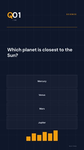 Quarterly · Slate quiz video template preview
