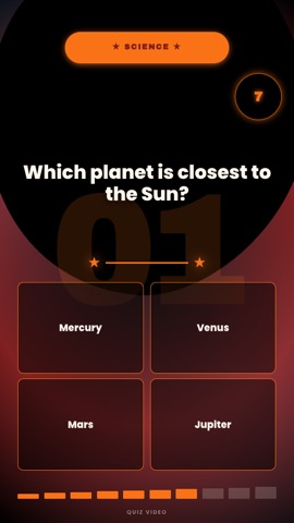 Spotlight · Fire quiz video template preview
