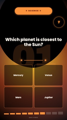 Spotlight · Sunset quiz video template preview