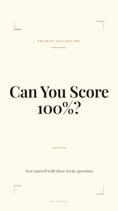 Estate · Cream hook quiz video template preview