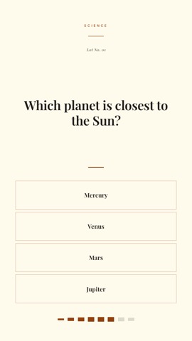 Estate · Cream quiz video template preview