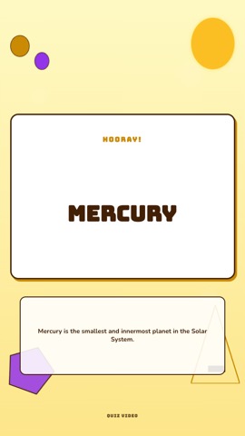 Recess · Sunshine answer quiz video template preview
