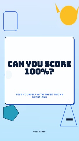 Recess · Blue Sky hook quiz video template preview