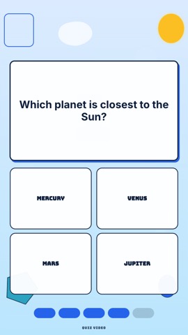 Recess · Blue Sky quiz video template preview