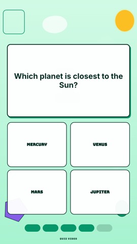 Recess · Mint Meadow quiz video template preview
