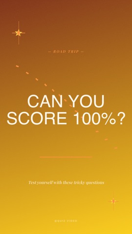 Road Trip · Sunset hook quiz video template preview