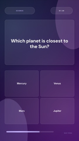 SaaS · Cosmos quiz video template preview