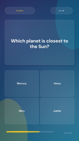 SaaS · Electric quiz video template preview