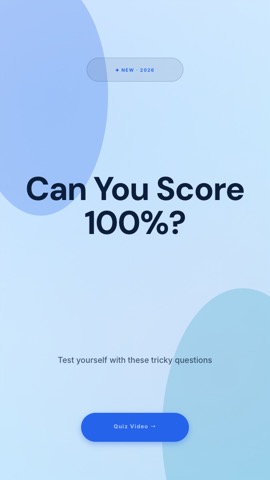 SaaS · Glacier hook quiz video template preview