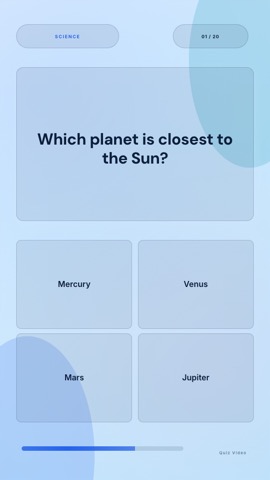 SaaS · Glacier quiz video template preview