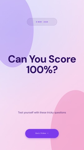 SaaS · Lavender hook quiz video template preview