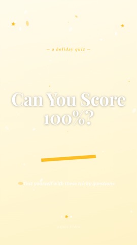Festive · Linen hook quiz video template preview