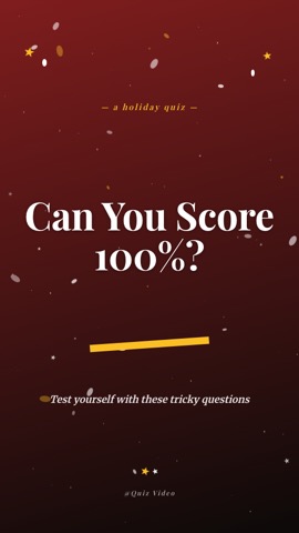 Festive · Hearth hook quiz video template preview