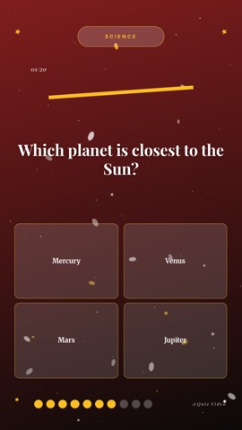 Festive · Hearth quiz video template preview