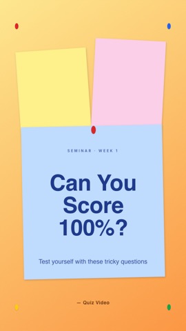 Seminar · Apricot hook quiz video template preview