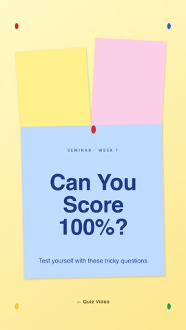 Seminar · Butter hook quiz video template preview