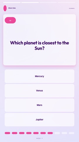 Stories · Cotton Candy quiz video template preview