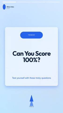Stories · Glacier hook quiz video template preview