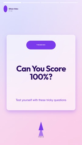 Stories · Lavender hook quiz video template preview