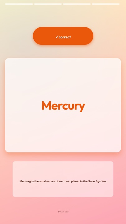 Stories · Peach answer quiz video template preview