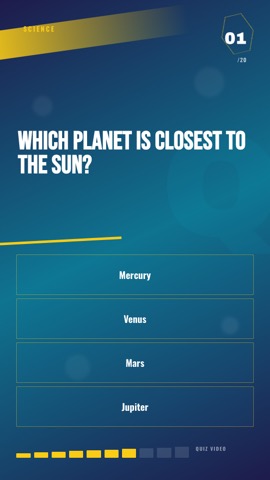 Sports · Electric quiz video template preview