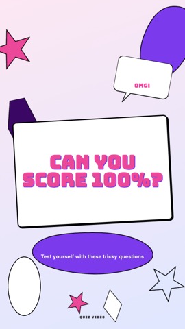 Stickers · Cotton Candy hook quiz video template preview
