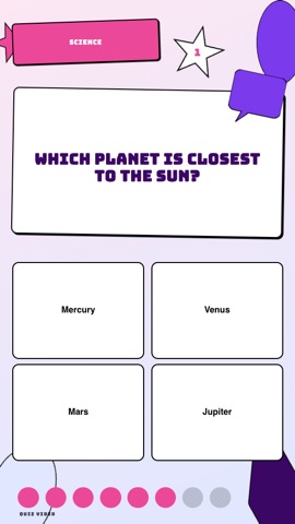 Stickers · Cotton Candy quiz video template preview