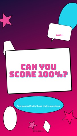 Stickers · Miami hook quiz video template preview