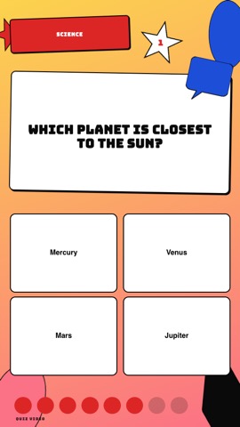 Stickers · Pop Art quiz video template preview