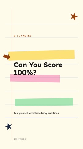 Study Buddy · Cream hook quiz video template preview