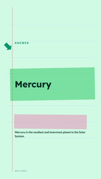 Study Buddy · Mint answer quiz video template preview