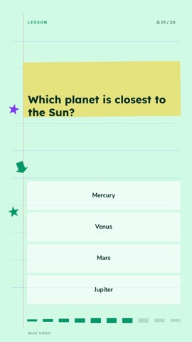Study Buddy · Mint quiz video template preview