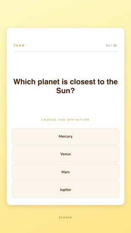 Study cards · Butter quiz video template preview