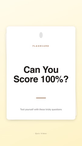 Study cards · Cream hook quiz video template preview