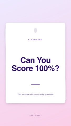 Study cards · Lavender hook quiz video template preview