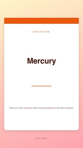 Study cards · Peach answer quiz video template preview