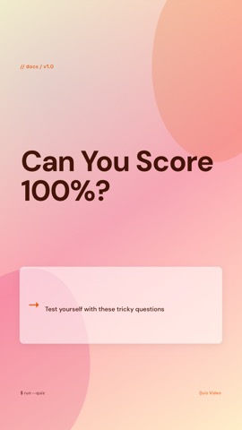 Tech Deck · Peach hook quiz video template preview