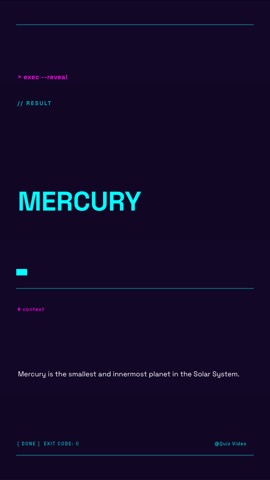 Terminal · Cyberpunk answer quiz video template preview