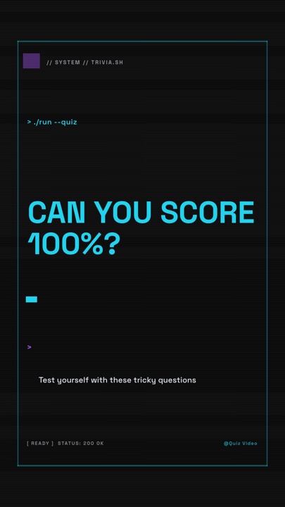 Terminal · Hacker hook quiz video template preview