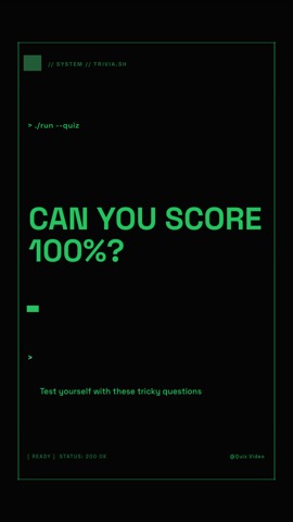 Terminal · Matrix hook quiz video template preview