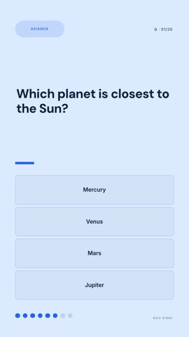Training · Glacier quiz video template preview