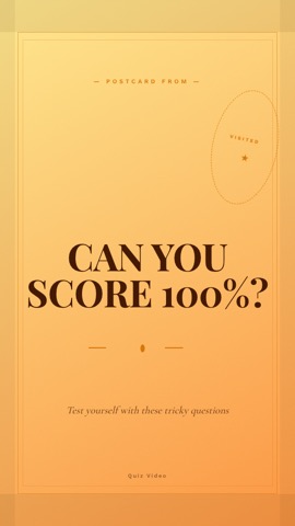 Postcard · Apricot hook quiz video template preview