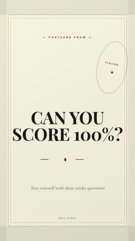 Postcard · Parchment hook quiz video template preview
